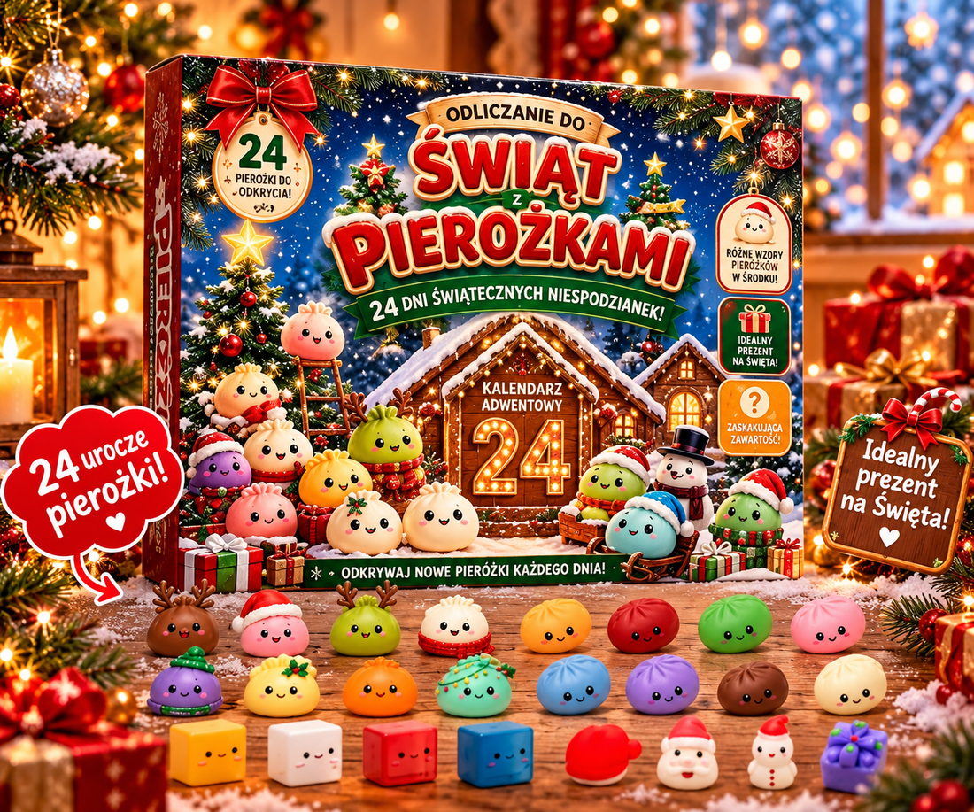 Kalendarz Adwentowy z Pierożkami Squishy – 24 Niespodzianki 🎁